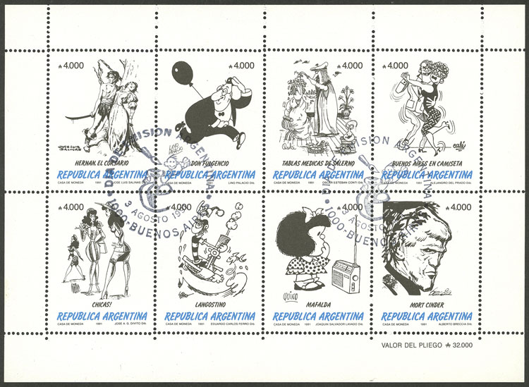 Lot 1178 - Argentina souvenir sheets - Guillermo Jalil - Philatino Auction # 2401 ARGENTINA: Lot 1178 - Argentina souvenir sheets - Guillermo Jalil - Philatino Auction # 2401 ARGENTINA:
