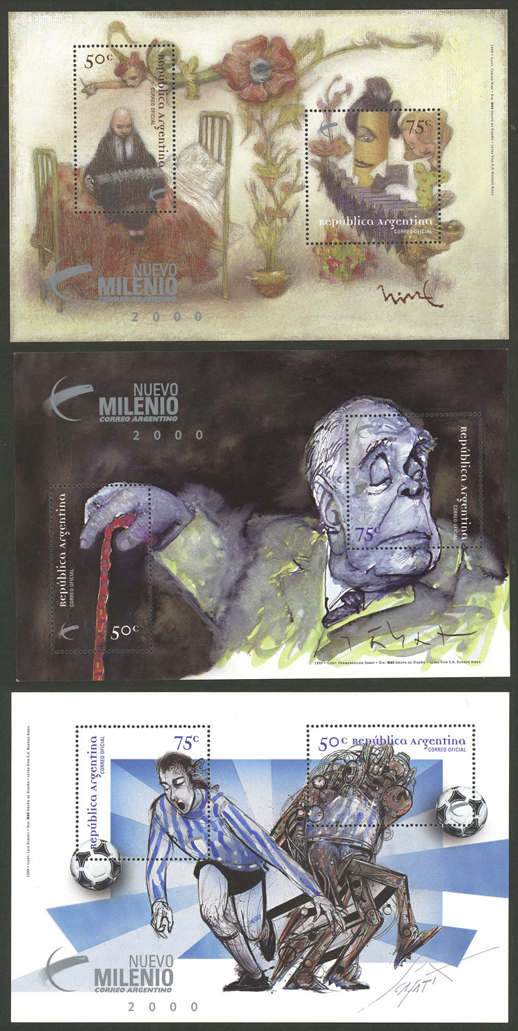 Lot 1193 - Argentina souvenir sheets - Guillermo Jalil - Philatino Auction # 2401 ARGENTINA: Lot 1193 - Argentina souvenir sheets - Guillermo Jalil - Philatino Auction # 2401 ARGENTINA: