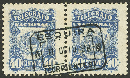 Lot 1310 - Argentina telegraph stamps - Guillermo Jalil - Philatino Auction # 2401 ARGENTINA: Lot 1310 - Argentina telegraph stamps - Guillermo Jalil - Philatino Auction # 2401 ARGENTINA: