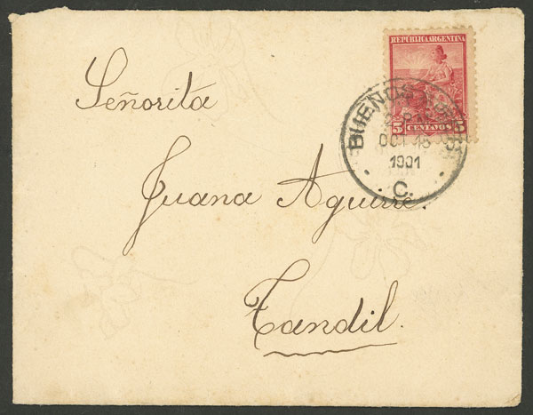 Lot 1340 - Argentina postal history - Guillermo Jalil - Philatino Auction # 2401 ARGENTINA: Lot 1340 - Argentina postal history - Guillermo Jalil - Philatino Auction # 2401 ARGENTINA: