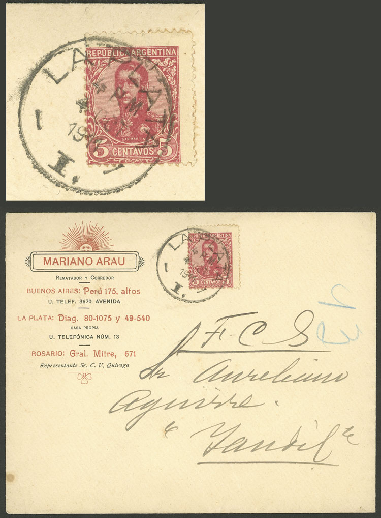 Lot 1346 - Argentina postal history - Guillermo Jalil - Philatino Auction # 2401 ARGENTINA: Lot 1346 - Argentina postal history - Guillermo Jalil - Philatino Auction # 2401 ARGENTINA: