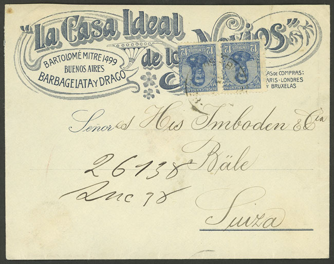 Lot 1344 - Argentina postal history - Guillermo Jalil - Philatino Auction # 2401 ARGENTINA: Lot 1344 - Argentina postal history - Guillermo Jalil - Philatino Auction # 2401 ARGENTINA: