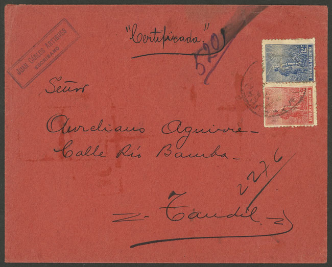 Lot 1347 - Argentina postal history - Guillermo Jalil - Philatino Auction # 2401 ARGENTINA: Lot 1347 - Argentina postal history - Guillermo Jalil - Philatino Auction # 2401 ARGENTINA: