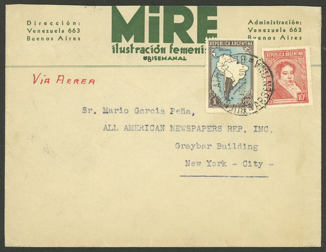 Lot 1376 - Argentina postal history -  Guillermo Jalil - Philatino Auction # 2401 ARGENTINA: 