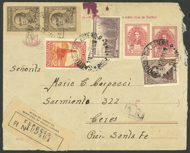 Lot 1395 - Argentina postal history -  Guillermo Jalil - Philatino Auction # 2401 ARGENTINA: 