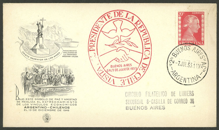 Lot 1400 - Argentina postal history -  Guillermo Jalil - Philatino Auction # 2401 ARGENTINA: 