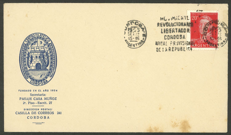 Lot 1403 - Argentina postal history - Guillermo Jalil - Philatino Auction # 2401 ARGENTINA: Lot 1403 - Argentina postal history - Guillermo Jalil - Philatino Auction # 2401 ARGENTINA: