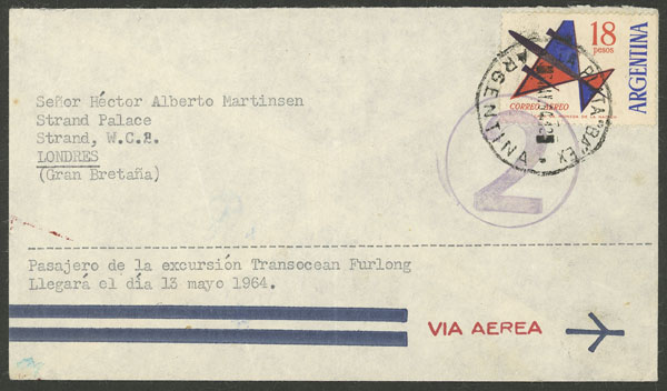 Lot 1421 - Argentina postal history - Guillermo Jalil - Philatino Auction # 2401 ARGENTINA: Lot 1421 - Argentina postal history - Guillermo Jalil - Philatino Auction # 2401 ARGENTINA: