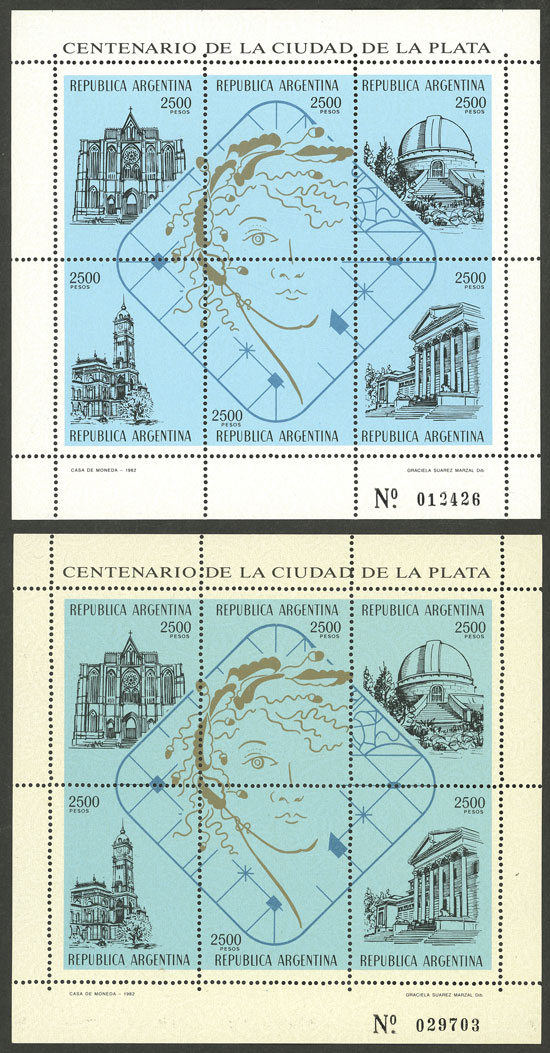 Lot 1166 - Argentina souvenir sheets - Guillermo Jalil - Philatino Auction # 2401 ARGENTINA: Lot 1166 - Argentina souvenir sheets - Guillermo Jalil - Philatino Auction # 2401 ARGENTINA: