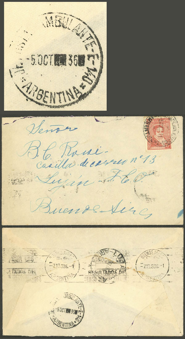 Lot 1377 - Argentina postal history -  Guillermo Jalil - Philatino Auction # 2401 ARGENTINA: 