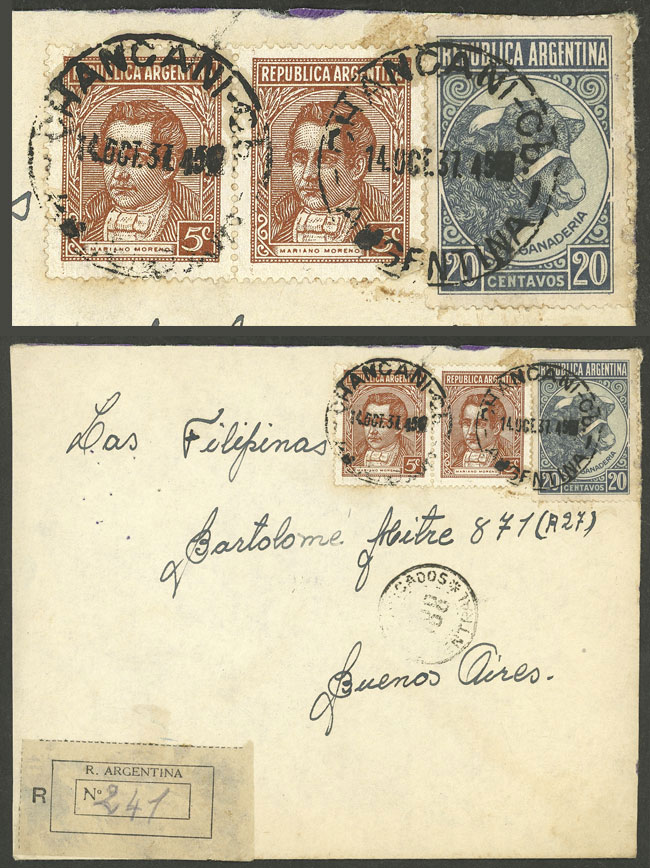 Lot 1391 - Argentina postal history -  Guillermo Jalil - Philatino Auction # 2401 ARGENTINA: 