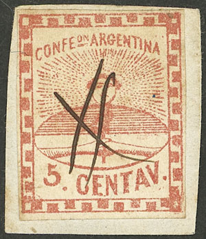 Lot 50 - Argentina confederation - Guillermo Jalil - Philatino Auction # 2401 ARGENTINA: Lot 50 - Argentina confederation - Guillermo Jalil - Philatino Auction # 2401 ARGENTINA: