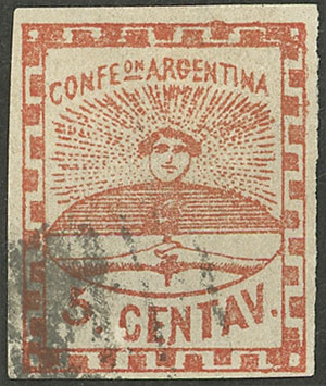 Lot 49 - Argentina confederation - Guillermo Jalil - Philatino Auction # 2401 ARGENTINA: Lot 49 - Argentina confederation - Guillermo Jalil - Philatino Auction # 2401 ARGENTINA: