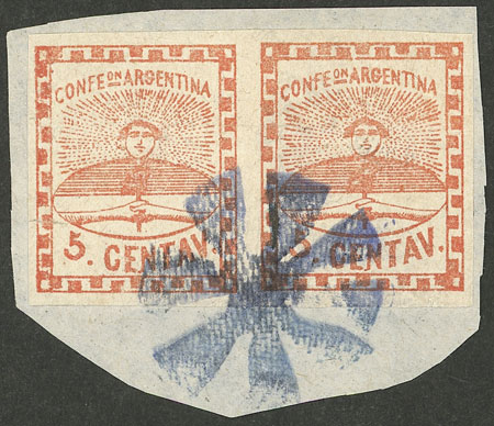 Lot 47 - Argentina confederation - Guillermo Jalil - Philatino Auction # 2401 ARGENTINA: Lot 47 - Argentina confederation - Guillermo Jalil - Philatino Auction # 2401 ARGENTINA: