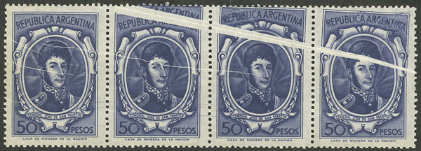 Lot 834 - Argentina general issues -  Guillermo Jalil - Philatino Auction # 2401 ARGENTINA: 