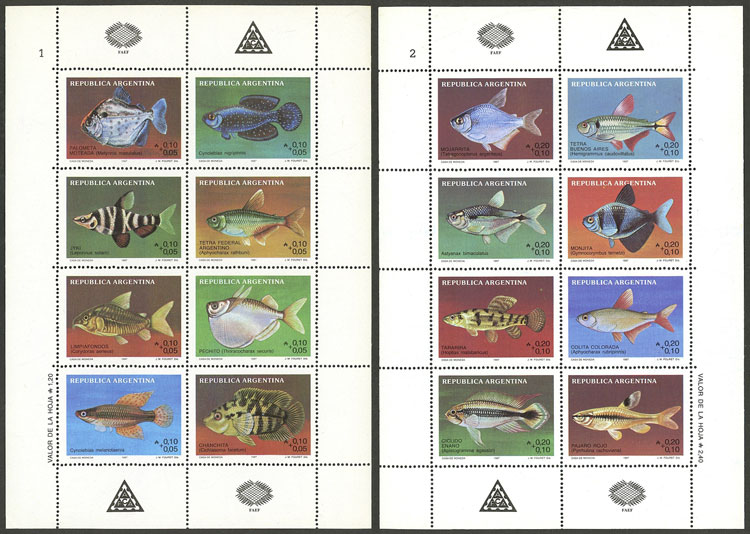 Lot 1170 - Argentina souvenir sheets - Guillermo Jalil - Philatino Auction # 2401 ARGENTINA: Lot 1170 - Argentina souvenir sheets - Guillermo Jalil - Philatino Auction # 2401 ARGENTINA: