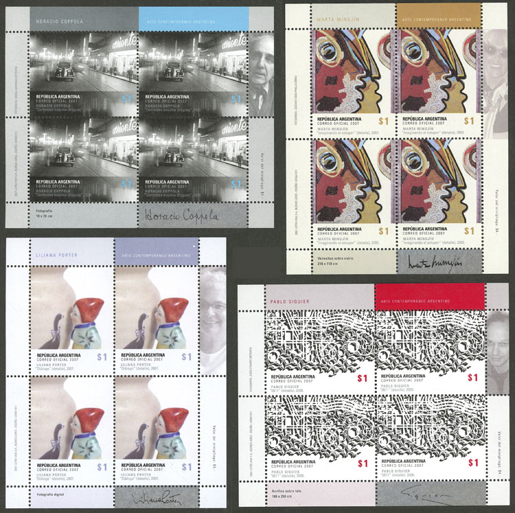 Lot 1222 - Argentina souvenir sheets -  Guillermo Jalil - Philatino Auction # 2401 ARGENTINA: 
