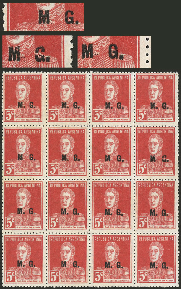 Lot 1251 - Argentina official stamps - Guillermo Jalil - Philatino Auction # 2401 ARGENTINA: Lot 1251 - Argentina official stamps - Guillermo Jalil - Philatino Auction # 2401 ARGENTINA:
