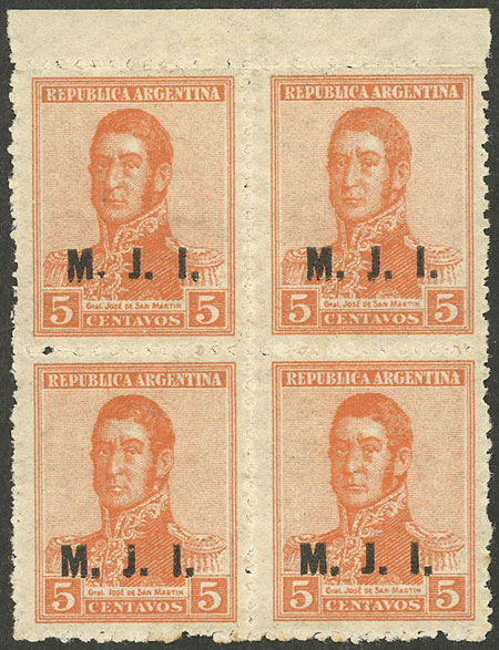 Lot 1263 - Argentina official stamps - Guillermo Jalil - Philatino Auction # 2401 ARGENTINA: Lot 1263 - Argentina official stamps - Guillermo Jalil - Philatino Auction # 2401 ARGENTINA: