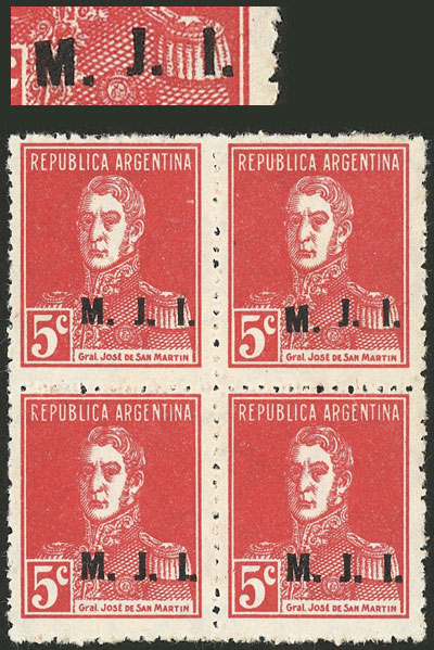Lot 1271 - Argentina official stamps - Guillermo Jalil - Philatino Auction # 2401 ARGENTINA: Lot 1271 - Argentina official stamps - Guillermo Jalil - Philatino Auction # 2401 ARGENTINA:
