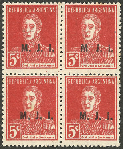 Lot 1275 - Argentina official stamps - Guillermo Jalil - Philatino Auction # 2401 ARGENTINA: Lot 1275 - Argentina official stamps - Guillermo Jalil - Philatino Auction # 2401 ARGENTINA: