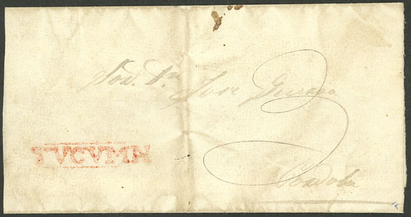 Lot 1324 - Argentina pre-stamp mail - Guillermo Jalil - Philatino Auction # 2401 ARGENTINA: Lot 1324 - Argentina pre-stamp mail - Guillermo Jalil - Philatino Auction # 2401 ARGENTINA: