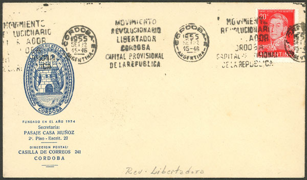 Lot 1404 - Argentina postal history - Guillermo Jalil - Philatino Auction # 2401 ARGENTINA: Lot 1404 - Argentina postal history - Guillermo Jalil - Philatino Auction # 2401 ARGENTINA: