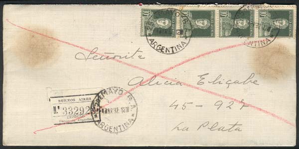 Lot 1369 - Argentina postal history -  Guillermo Jalil - Philatino Auction # 2401 ARGENTINA: 