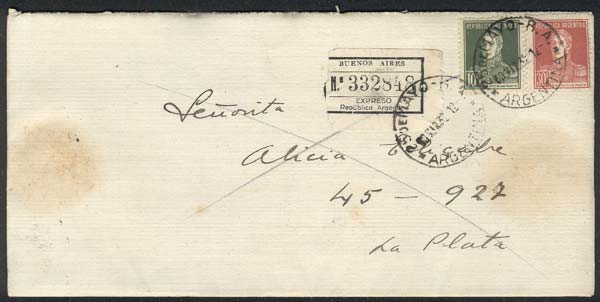 Lot 1368 - Argentina postal history -  Guillermo Jalil - Philatino Auction # 2401 ARGENTINA: 