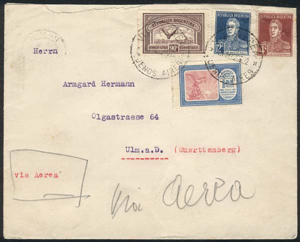 Lot 1356 - Argentina postal history -  Guillermo Jalil - Philatino Auction # 2401 ARGENTINA: 
