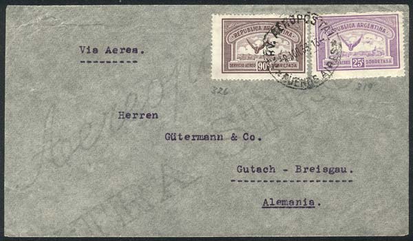 Lot 1370 - Argentina postal history -  Guillermo Jalil - Philatino Auction # 2401 ARGENTINA: 