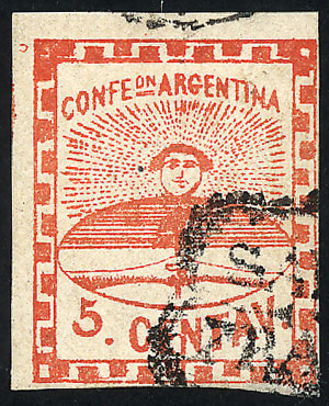 Lot 42 - Argentina confederation - Guillermo Jalil - Philatino Auction # 2401 ARGENTINA: Lot 42 - Argentina confederation - Guillermo Jalil - Philatino Auction # 2401 ARGENTINA: