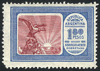 Lot 1121 - Argentina airmail - Guillermo Jalil - Philatino Auction # 2401 ARGENTINA: Lot 1121 - Argentina airmail - Guillermo Jalil - Philatino Auction # 2401 ARGENTINA: