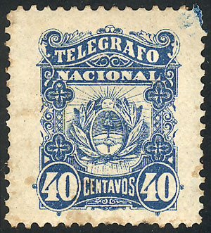 Lot 1309 - Argentina telegraph stamps - Guillermo Jalil - Philatino Auction # 2401 ARGENTINA: Lot 1309 - Argentina telegraph stamps - Guillermo Jalil - Philatino Auction # 2401 ARGENTINA: