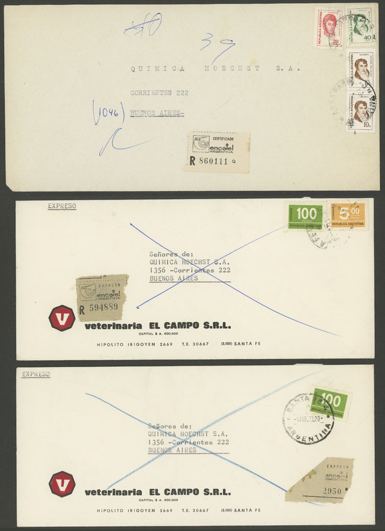 Lot 1457 - Argentina postal history -  Guillermo Jalil - Philatino Auction # 2403 ARGENTINA: 