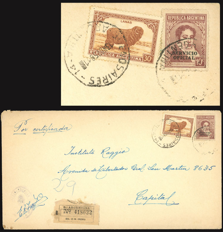 Lot 1433 - Argentina postal history -  Guillermo Jalil - Philatino Auction # 2403 ARGENTINA: 