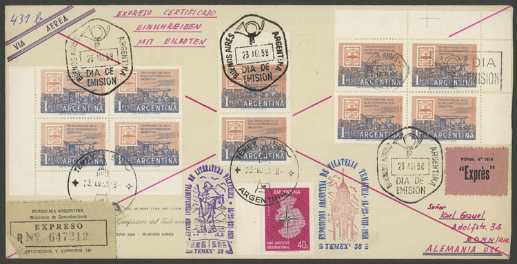 Lot 761 - Argentina general issues -  Guillermo Jalil - Philatino Auction # 2403 ARGENTINA: 