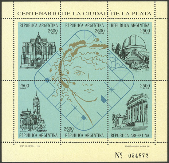 Lot 1119 - Argentina souvenir sheets -  Guillermo Jalil - Philatino Auction # 2403 ARGENTINA: 
