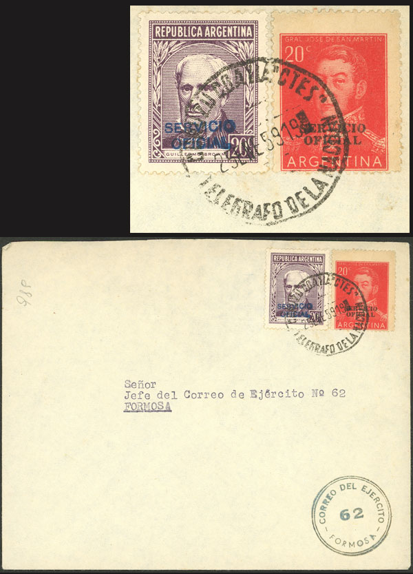 Lot 1272 - Argentina official stamps - postal history - Guillermo Jalil - Philatino Auction # 2403 ARGENTINA: Lot 1272 - Argentina official stamps - postal history - Guillermo Jalil - Philatino Auction # 2403 ARGENTINA: