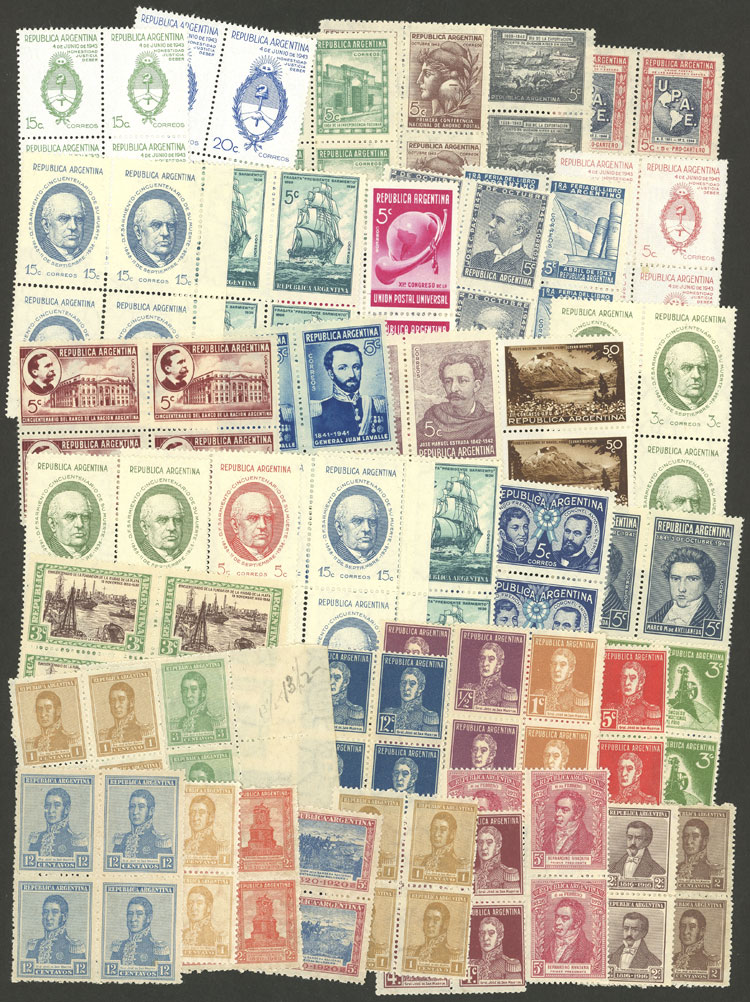 Lot 1485 - Argentina lots -  Guillermo Jalil - Philatino Auction # 2403 ARGENTINA: 