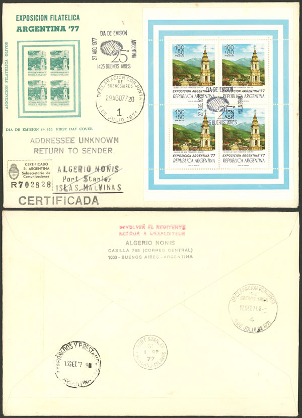 Lot 1116 - Argentina souvenir sheets -  Guillermo Jalil - Philatino Auction # 2403 ARGENTINA: 