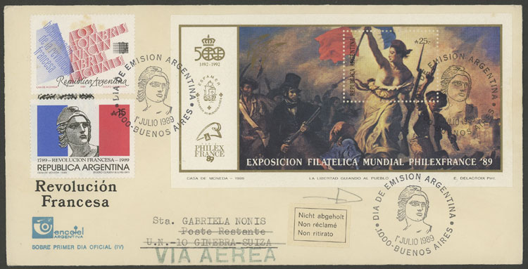 Lot 1127 - Argentina souvenir sheets -  Guillermo Jalil - Philatino Auction # 2403 ARGENTINA: 