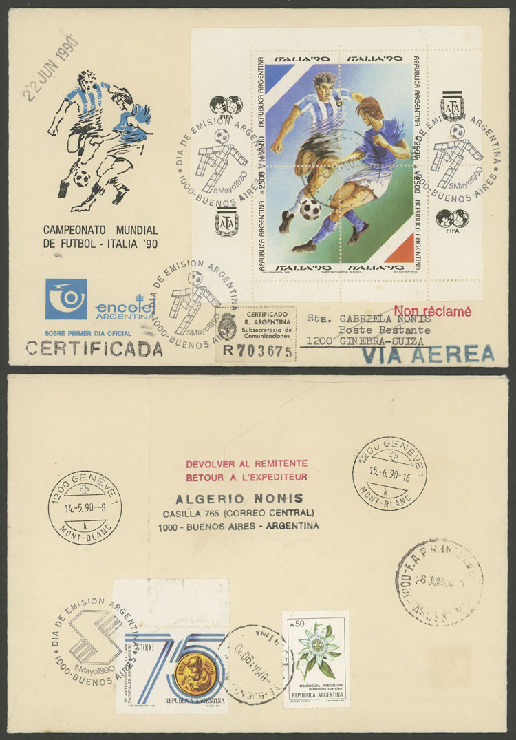 Lot 1130 - Argentina souvenir sheets -  Guillermo Jalil - Philatino Auction # 2403 ARGENTINA: 