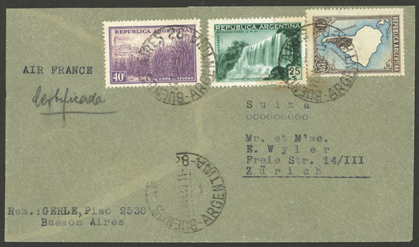 Lot 1419 - Argentina postal history -  Guillermo Jalil - Philatino Auction # 2403 ARGENTINA: 
