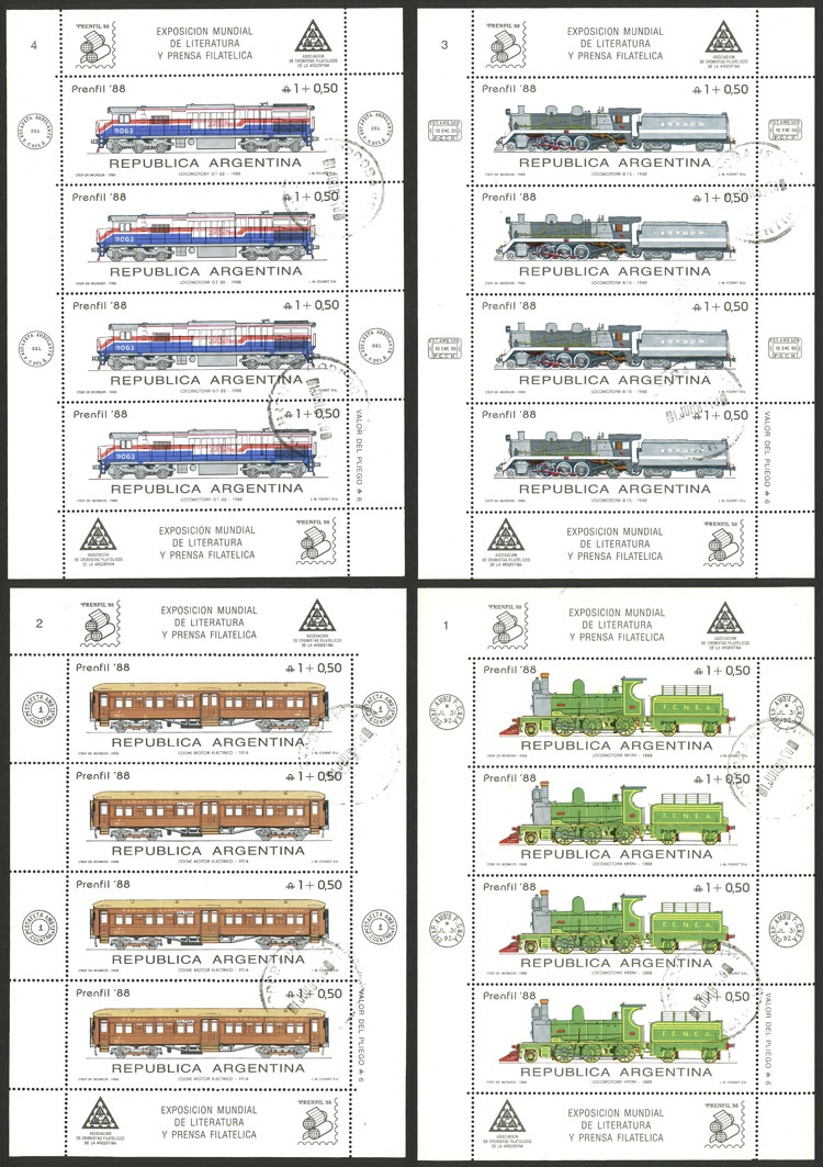 Lot 1124 - Argentina souvenir sheets -  Guillermo Jalil - Philatino Auction # 2403 ARGENTINA: 