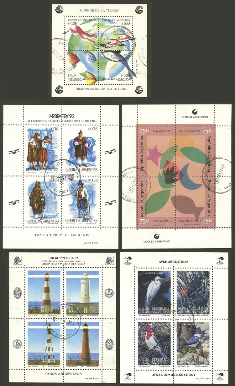 Lot 1135 - Argentina souvenir sheets -  Guillermo Jalil - Philatino Auction # 2403 ARGENTINA: 