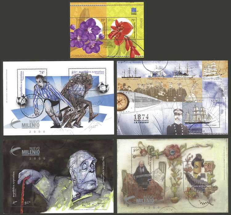 Lot 1151 - Argentina souvenir sheets -  Guillermo Jalil - Philatino Auction # 2403 ARGENTINA: 