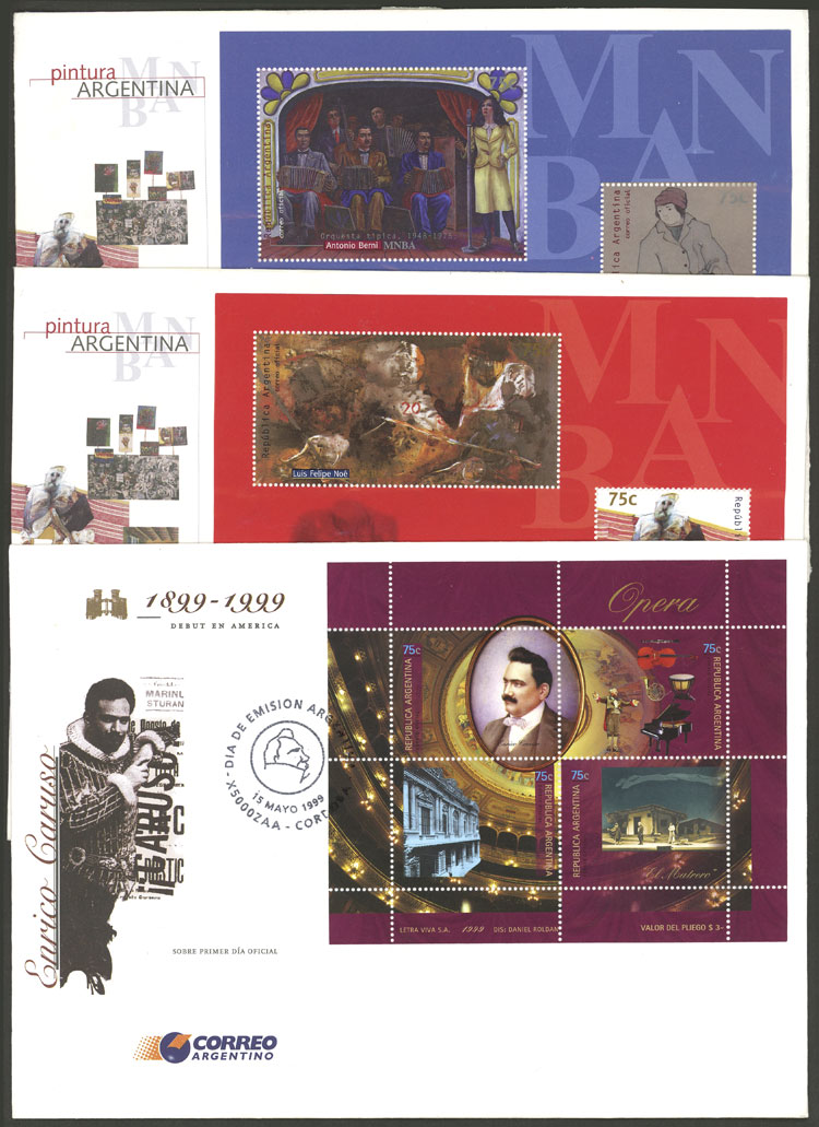 Lot 1148 - Argentina souvenir sheets -  Guillermo Jalil - Philatino Auction # 2403 ARGENTINA: 