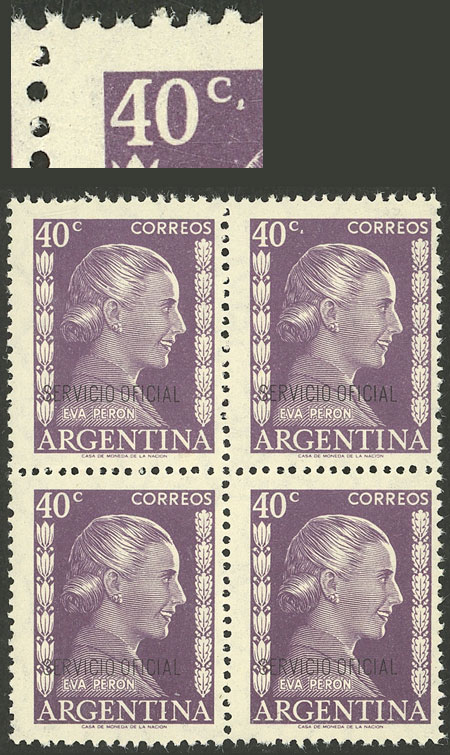 Lot 1260 - Argentina official stamps - Guillermo Jalil - Philatino Auction # 2403 ARGENTINA: Lot 1260 - Argentina official stamps - Guillermo Jalil - Philatino Auction # 2403 ARGENTINA: