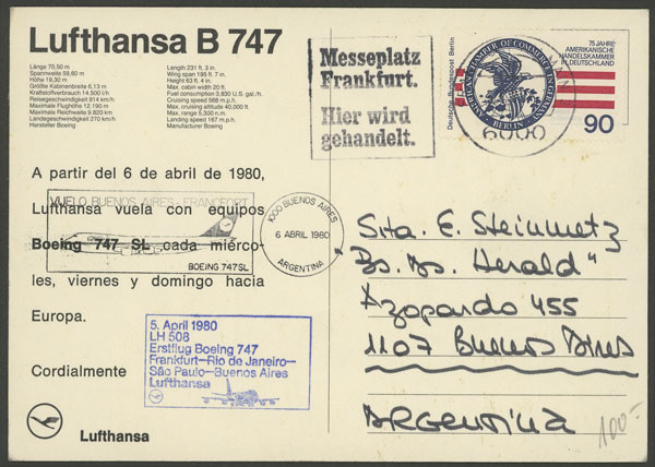 Lot 1459 - Argentina postal history -  Guillermo Jalil - Philatino Auction # 2403 ARGENTINA: 